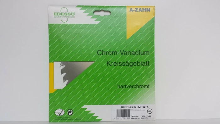 Edessö Type 620 Kreissägeblatt 40Z, 170x1.4x20mm, 1 Stück