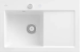 Villeroy & Boch Subway 45 Einbau Becken links mit Ablauffernbedienung stone white