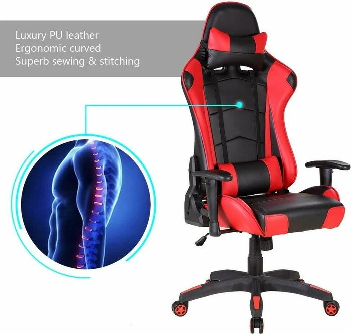 IntimaTe WM Heart Racersedia 3 Gamingstuhl, schwarz/rot