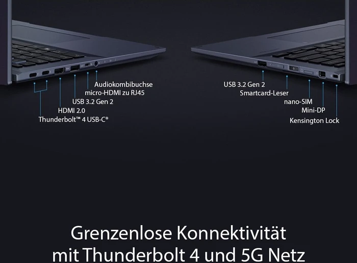 ASUS ExpertBook B7 Flip B7402FBA-L90878X, Star Black, Core i5-1240P, 16GB RAM, 512GB SSD, DE