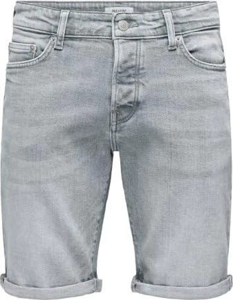 ONLY & SONS Slim Mid Ply Shorts Jeans medium grey denim (Herren)