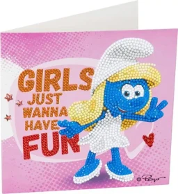 Craft Buddy Crystal Art Card Kit Smurfette