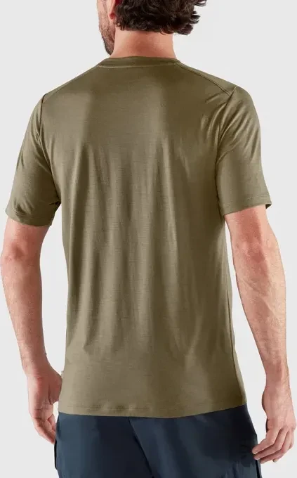 Fjällräven Abisko Wool Funktionsshirt kurzarm light olive (Herren)