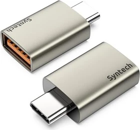 Syntech USB-Adapter, USB 3.1, 10Gb/s, USB-A 3.1 [Buchse] auf USB-C 3.1 [Stecker], Starlight, 2er-Pack