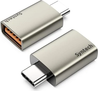 Syntech USB-Adapter, USB 3.1, 10Gb/s, USB-A 3.1 [Buchse] auf USB-C 3.1 [Stecker], Starlight, 2er-Pack