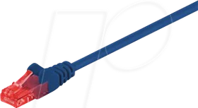 goobay Patchkabel, Cat6, U/UTP, RJ-45/RJ-45, 0.5m, blau