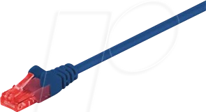 goobay Patchkabel, Cat6, U/UTP, RJ-45/RJ-45, 0.5m, blau
