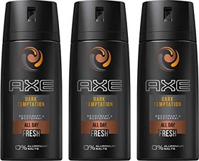 AXE Dark Temptation Deodorant Spray, 450ml (3x 150ml)