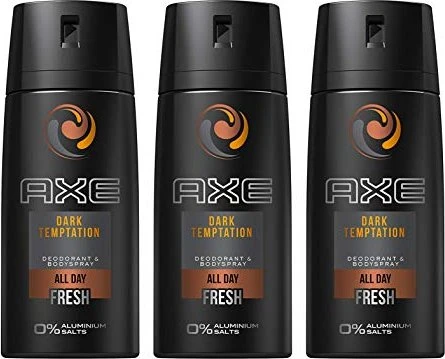 AXE Dark Temptation Deodorant Spray, 450ml (3x 150ml)
