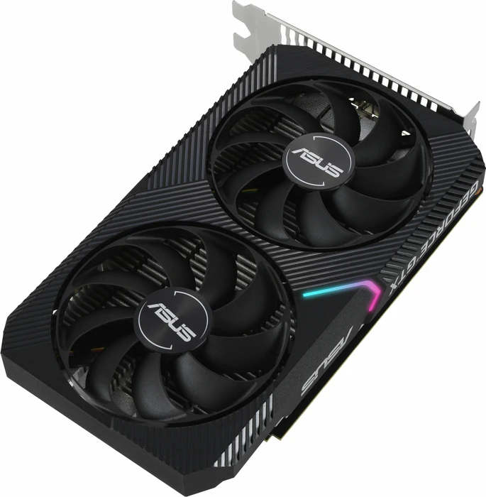 ASUS Dual GeForce GTX 1650 Mini, DUAL-GTX1650-4GD6-MINI, 4GB GDDR6, DVI, HDMI, DP