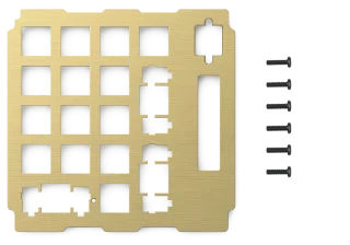 Glorious GMMK Wireless Numpad, Switch Plate (Numpad), Metall (Messing), gold