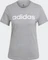 adidas Loungewear Essentials Slim Logo T-Shirt kurzarm medium grey heather/white (Damen) Vorschaubild