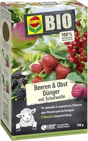 Evergreen Garden Care Compo Bio Beeren und Obstdünger mit Schafwolle, 750g