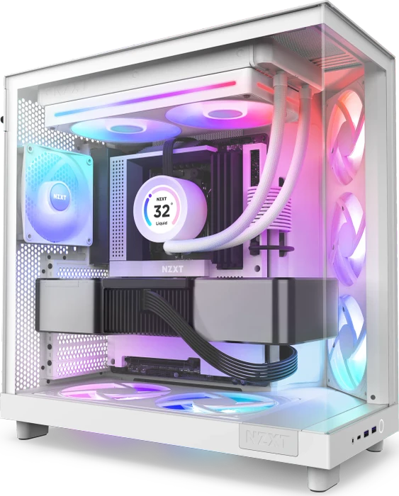 NZXT F Series F280 RGB Core Single-Frame Fan Unit, Matte White, weiß, LED-Steuerung, 280mm