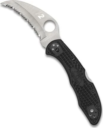 Spyderco Tasman Salt 2 Spyder Edge Taschenmesser frn black