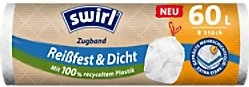Swirl Reißfest & Dicht Müllbeutel mit Tragegriff