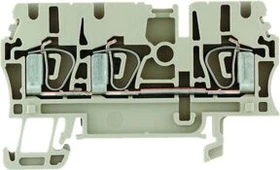 Weidmüller ZDU 2.5/3AN Durchgangs-Reihenklemme, Zugfederanschluss, 2.5 mm², 800 V, 24 A, dunkelbeige