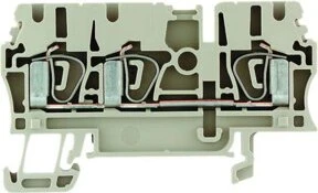 Weidmüller ZDU 2.5/3AN Durchgangs-Reihenklemme, Zugfederanschluss, 2.5 mm², 800 V, 24 A, dunkelbeige