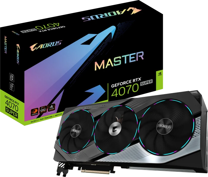 GIGABYTE AORUS GeForce RTX 4070 SUPER Master 12G, 12GB GDDR6X, HDMI, 3x DP