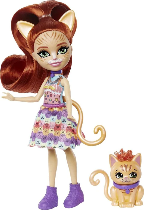 Mattel Enchantimals - City Tails - Tarla Tabby & Cuddler