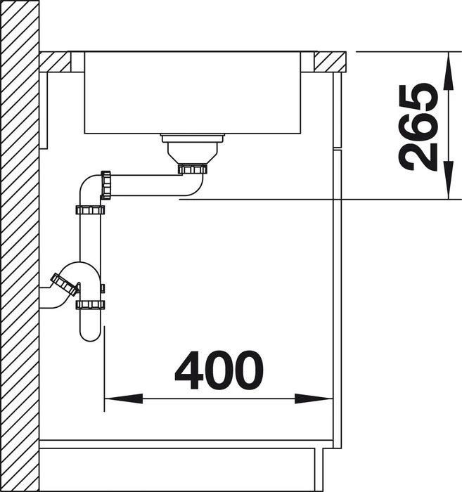 Blanco Lantos 45 S-IF Compact Becken reversibel mit Ablauffernbedienung edelstahl
