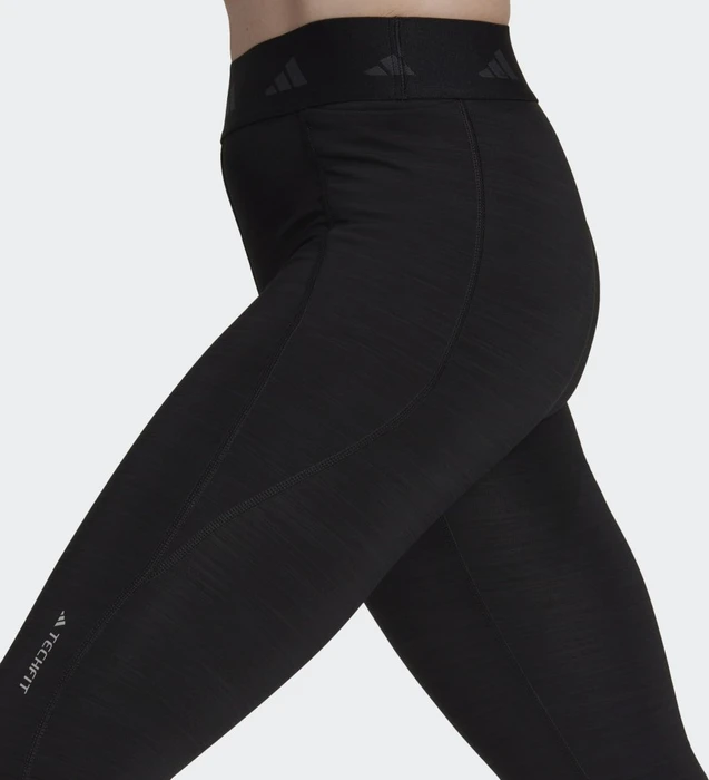 adidas TECHFIT Brushed Hose lang black melange (Damen)