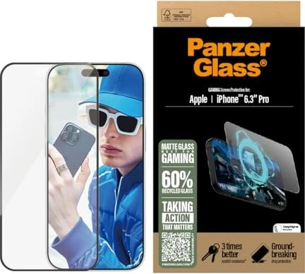 PanzerGlass Gaming Screen Protector Ultra-Wide Fit für Apple iPhone 16 Pro