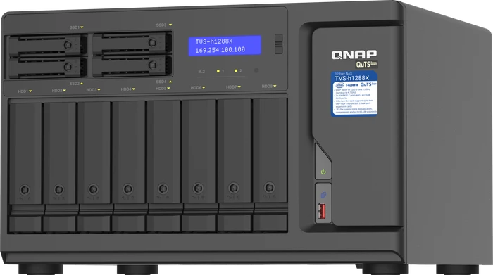 QNAP QuTS hero TVS-h1288X-W1250-16G, 16GB RAM ECC, 2x RJ-45 10GBase-T, 4x RJ-45 2.5GBase-T