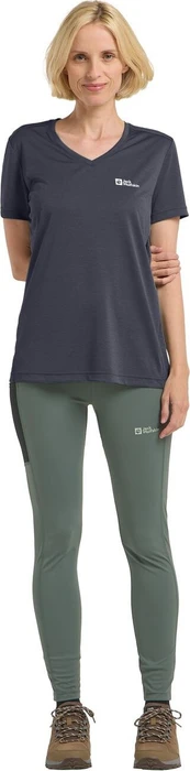 Jack Wolfskin Crosstrail Funktionsshirt kurzarm graphite/cool grey (Damen)