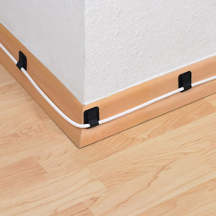 LABEL THE CABLE LTC Wall Klett-Kabelhalter, schwarz, 50er-Pack