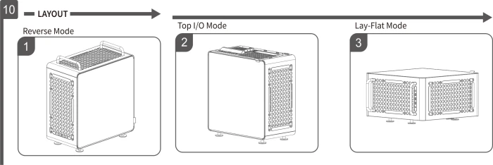 Cooler Master Qube 540 Moonstone, grau, Glasfenster