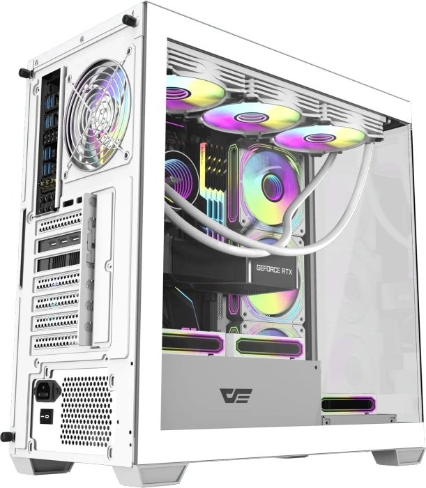 DarkFlash DS900W White, Glasfenster