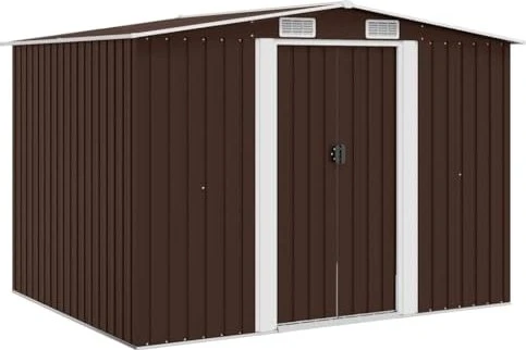 vidaXL Metall Gerätehaus 257x205cm braun