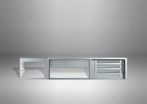 Inter-Tech RW-2U Rückwand, für die Montage von Full-Size PCIe Karten, edelstahl