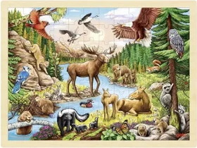 Goki Einlegepuzzle Nordamerikanische Wildnis