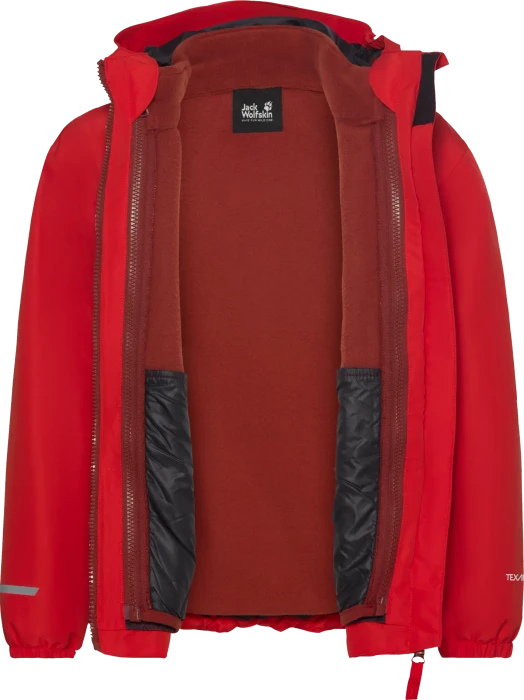 Jack Wolfskin Iceland 3in1 Funktionsjacke siren red (Junior)