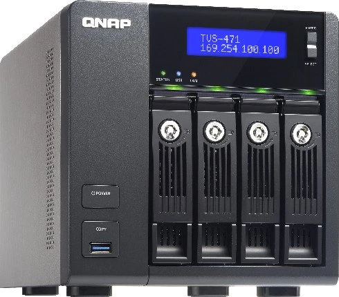 QNAP TVS-471-i3-4G, 4GB RAM, 4x RJ-45 1000Base-T, 3x USB-A 3.0