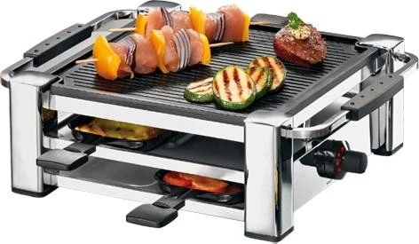Rommelsbacher Raclette-Grill RCC 1000 Fashion | 4 Pfännchen | 1000W | Antihaftplatte | Temperaturregler Image