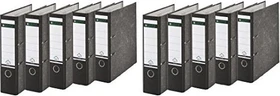 Leitz Qualitäts Ordner 2-Ring 180° Klimaneutral, 80mm, A4, schwarz, 10er-Pack
