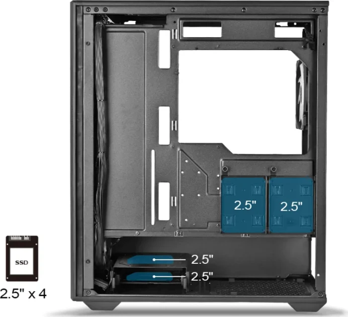 SilverStone Fara 515XR, schwarz, Glasfenster