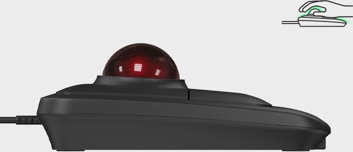 KeySonic KSM-4006-UT Trackball Mouse schwarz, USB-A