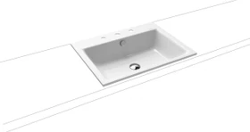 Kaldewei Puro 3151 Einbauwaschtisch 60x46cm, Perl-Effekt, alpinweiß