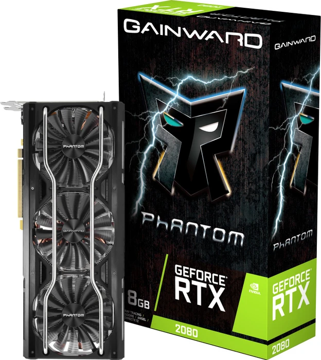 Gainward GeForce RTX 2080 Phantom, 8GB GDDR6, HDMI, USB-C, 3x DP