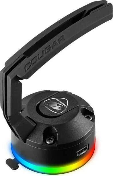 Cougar Bunker RGB Mouse Bungee mit 3-fach USB-Hub, Mauskabelhalterung, schwarz