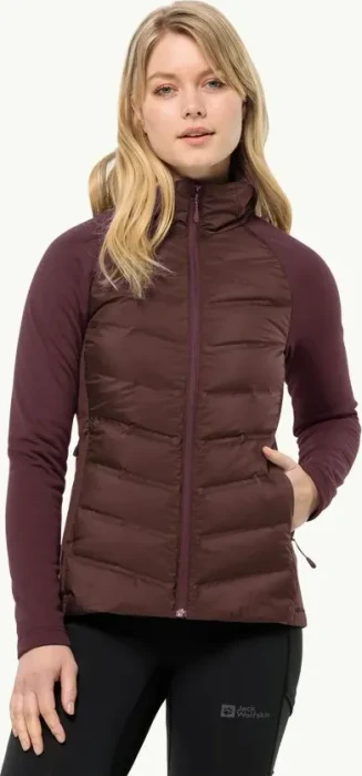 Jack Wolfskin Tasman Down Hybrid Funktionsjacke dark maroon (Damen)