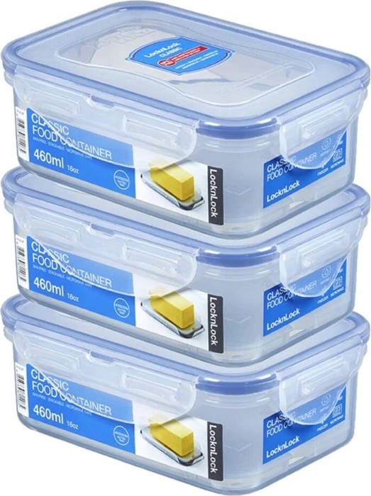 Lock & Lock PP Classic HPL814T eckig Aufbewahrungsbehälter 460ml