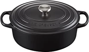 Le Creuset Signature Gusseisen Bräter oval 29cm 4.7l schwarz matt