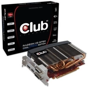 Club 3D Radeon HD 6750 CoolStream Edition, 1GB GDDR5, 2x DVI, HDMI, DP