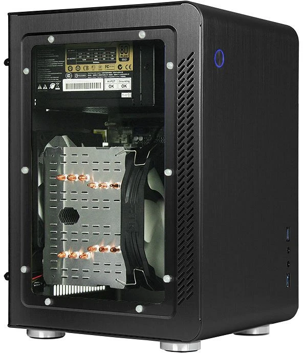 Cooltek U2 schwarz, Acrylfenster, Mini-ITX