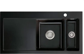 systemceram Mera 100 Einbau Becken rechts nero